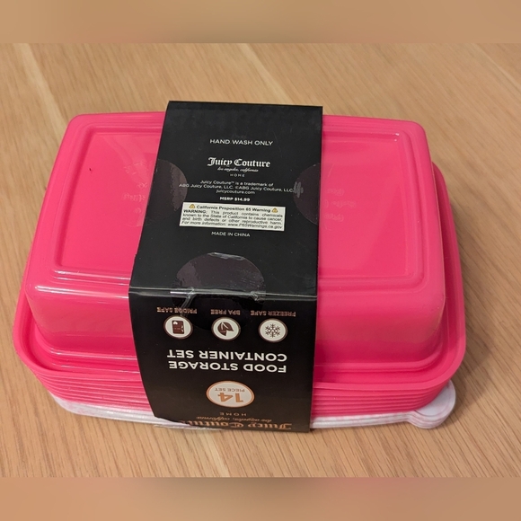 NWT Juicy Couture Food or Anything Storage Container Set - Picture 5 of 7